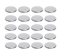CEHJZQRPL Lot de 20 plaques rondes solides en acier inoxydable 304, poli miroir, avec joints plats et solides, diamètre 7 mm, bords nets for textiles militaires(Thickness 2.5mm)