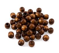 CEHJZQRPL Lot de 200 perles d'espacement ovales noires en bois teinté, 12 x 8 mm, for la fabrication de bijoux artisanaux(Sienna 12x11mm)