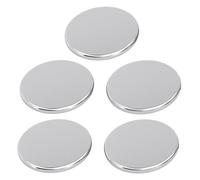 CEHJZQRPL Lot de 5 plaques rondes solides polies miroir de 24 mm de diamètre, en acier inoxydable 304, avec joints plats en métal argenté, for décoration industrielle(Thickness 1.5mm)