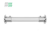 CEHJZQRPL Rail de penderie, Tringle à vêtements en métal argenté, Tringle de Rangement Robuste for Placard de Balcon, Barre de Rangement Robuste for cintres à vêtements avec vis(130cm/4.3ft)