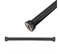 CEHJZQRPL Rail de penderie, Tringle de placard mate for suspendre des vêtements/rideaux, tringle de rangement robuste for cintres de garde-robe(Black,160cm/5.2ft)