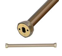 CEHJZQRPL Rail de penderie, Tringle de Placard Mate for Suspendre des vêtements/Rideaux, Tringle de Rangement Robuste for cintres de Garde-Robe(Champagne,120cm/3.9ft)