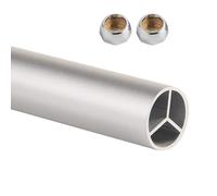 CEHJZQRPL Rail de penderie, Tubes de Garde-Robe à Surface Mate for Garde-Robe, tiges de Placard Robustes for Suspendre des vêtements, Poteau de Rangement for cintres en Aluminium(Silver,60cm/2ft)