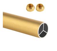 CEHJZQRPL Rail de penderie, Tubes de Garde-Robe à Surface Mate for Garde-Robe, tiges de Placard Robustes for Suspendre des vêtements, Poteau de Rangement for cintres en Aluminium(Gold,100cm/3.3)