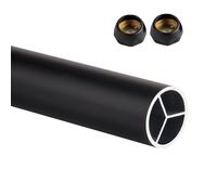 CEHJZQRPL Rail de penderie, Tubes de garde-robe à surface mate for garde-robe, tiges de placard robustes for suspendre des vêtements, poteau de rangement for cintres en aluminium(Black,130cm/4.3ft)