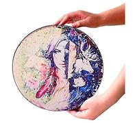 CEHJZQRPL Tambour chamanique fabriqué à la Main avec des Baguettes de Tambour Ensemble Sons Mode éthéré for garçons et Filles Tambours sur Cadre