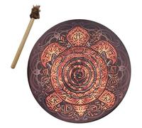 CEHJZQRPL Tambour chamanique Haut de Gamme Tortue Totem Fait à la Main Musique Artisanal Décoration d'intérieur Adulte Tambours sur Cadre