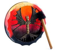 CEHJZQRPL Tambour chamanique Motif Arbre de Vie Esprit Tribal Ethnique Tambours sur Cadre Mode Kit Batterie Musicale Adulte