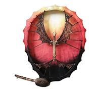 CEHJZQRPL Tambour chamanique Musical Unique et créatif de 25 cm avec Baguette Tambour Totem Dragon éthéré à Langue Main Fait la