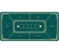 CEHJZQRPL Tapis de Poker Texas Hold'em, Tapis de Table de Casino Professionnel avec Sac de Transport, Housse de Table en Caoutchouc for Jeux de société(Grün,S)