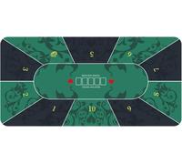 CEHJZQRPL Tapis de Table de Poker Portable for 10 Joueurs, Pliable en Mousse de Caoutchouc, antidérapant, for Texas Hold'em(Grün,M)