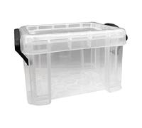 CEHTK Petite boîte Transparente avec Couvercle verrouillable pour Bijoux, Perles, Petits Objets et Accessoires. Idéale pour la Maison et Le Bureau.