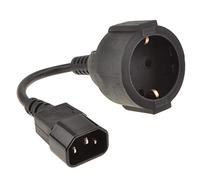 CEI 3 Broches C14 vers Européen Schuko Alimentation Fiche Femelle Adaptateur 0,15 m [0.15 mètre]