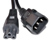 CEI Fiche C14 vers Cloverleaf Fiche C5 Onvertisseur Adaptateur Alimentation câble 2 m [2 mètre/2m]