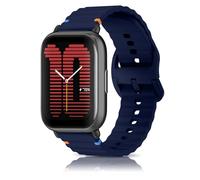 CeiBand 20mm Bracelets Montre Compatible avec Amazfit GTS 4/3/2e/2/GTR Mini/GTR, Silicone Souple Remplacement Bande, 20mm Sport Bracelet pour Amazfit Active 2/Bip 3/3 Pro Homme Femme - Bleu foncé