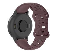 CeiBand 20mm Léopard Bracelet Gravé pour Garmin Vivoactive 6/5/Forerunner 165/Approach S50/S44/S42, Bande Souple Fleur Silicone pour Amazfit GTR Mini/Garmin Forerunner 245/645/Venu Sq 2 (Violet)
