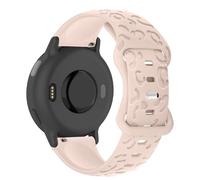 CeiBand 20mm Léopard Bracelet Gravé pour Garmin Vivoactive 6/5/Forerunner 165/Approach S50/S44/S42, Bande Souple Fleur Silicone pour Amazfit GTR Mini/Garmin Forerunner 245/645/Venu Sq 2 (Rose)