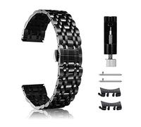 CeiBand 22mm Bracelet pour Huawei Watch GT 6-46mm/GT 6 Pro 46 mm/GT5/5 Pro/4, Métal Remplacement Banda de Montre en Acier Inoxydable Bracelets pour Huawei Watch 5/4/Ultimate2/Buds - Noir