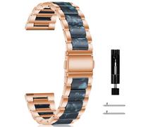 CeiBand Dame Métal Bracelet pour 22mm 20mm 18mm, Bracelets de Montre de Remplacement Métallique, Fermeture Rapide Banda de Métal Résine pour Femme Homme - (22mm Bleu)