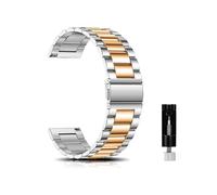 CeiBand Métal Bracelet pour 18mm 20mm 22mm Bracelets de Remplacement Banda de Montre de Rechange en Acier Inoxydable pour Femme Homme - Argent/Or Rose