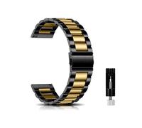 CeiBand Métal Bracelet pour 22mm 20mm 18mm Bracelets de Remplacement Banda de Montre de Rechange en Acier Inoxydable pour Femme Homme-Noir/Or