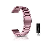 CeiBand Métal Bracelet pour 22mm 20mm 18mm Bracelets de Remplacement Banda de Montre de Rechange en Acier Inoxydable pour Femme Homme - Rosa
