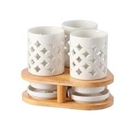 Ceic Support pour couverts économiseur d'espace avec design de drainage pour évier de cuisine Idéal pour cuillères à chopstic et spatules avec chariot amovible