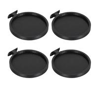 CEIEVER Étagère pour Panneau Acoustique sans Perçage - Lot de 2/4 Supports pour Plantes et Décoration - Accessoire Panneaux Muraux Acoustiques Noirs - Design Minimaliste en PLA (Noir, 13 x 11,5 cm)