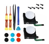 CEIEVER Kit de réparation de joystick analogique, 3D analogique, jeu de réparation pour manette Nintendo Switch Joy-Con, manette analogique, kit d'outils de réparation 19 pièces
