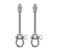 CEIEVER Lot de 2 crochets de balançoire avec roulement, boulons de suspension, 2/4 pièces, crochet mousqueton pivotant de 21 cm, kit de montage en acier inoxydable pour hamacs, balançoire, sac de boxe