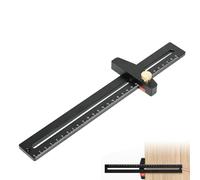 CEIEVER Règle carrée de type T - Outil de traçage à angle droit - Alliage d'aluminium Scriber - Outil de marquage en aluminium - Outil de traçage de type T pour mesure de charpentier