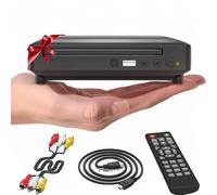 Ceihoit - Mini lecteur DVD, lecteur CD/disque DVD pour TV avec sortie HDMI/AV, câbles HDMI/AV inclus, HD 1080P pris en charge avec système PAL/NTSC intégré