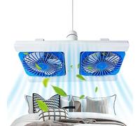 Ceiling Fan With Light - Adjustable Angle Powerful Airflow 3 Speed Remote Control , LED Screw In Fan , Compact Cooling Lighting Solution For Small Spaces | Ceiling Fans Lamp For Home Dorm Apartment