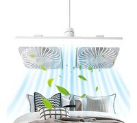Ceiling Fan With Light - Adjustable Angle Powerful Airflow 3 Speed Remote Control , LED Screw In Fan , Compact Cooling Lighting Solution For Small Spaces | Ceiling Fans Lamp For Home Dorm Apartment