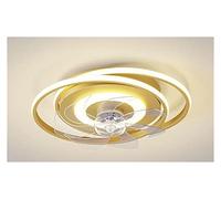Ceiling Fan with Silent Ceiling Led Light Bedroom Dining Room Living Room Light Torch Ceiling Fans Light. for Bedroom Living Room and Dining Room (Blade Color : B-50x16cm) (A)