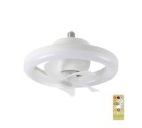 Ceiling Fans with Lights and Remote - Three-Color Dimmable 360 Deg Rotating - E27 Ceiling Fan with Light and Remote,for Apartment Kitchen Living Room Dining Room Study Bedroom Bathroom Office
