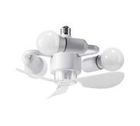 Ceiling Fans with Lights - E27 Screw-In Simple Led Ceiling Fan Light | Silent Dc Motor Ceiliñg Fan with Remote Control | Intelligent Adjustment Small Fans Light for Living Rooms and Bedrooms