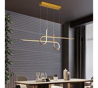 Ceiling LED Chandelier Table Dining Room Kitchen Minimalist Long Strip Pendant Home Decor Lighting Linear Lamp Suspension Dimmable Island
