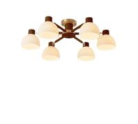 Ceiling Lighting Fixtures Chandelier 3-Lights Ceiling Lamp With White Frosted Glass Modern Globe Semi Flush Mount Ceiling Lamp For Living Room(Warm Light B-8 Lights)/White Light/B 6 Lights