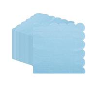 CEILIWEN Lot de 100 serviettes de table en papier de qualité supérieure - Bleu layette - 33 x 33 cm - Élégantes couleurs unies - Parfaites pour mariages, anniversaires, cocktails et fêtes prénatales