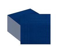 CEILIWEN Lot de 60 serviettes en papier de couleur unie pour anniversaire, VE, retraite, fête d'adieu, fête d'adieu, 33 x 33 cm, bleu marine
