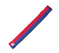 Ceinture 280 cm pour Karaté, Judo, Taekwondo Tissu Polyester Construction Double Couche Technique de Couture et Soutien Stable Core (Bleu-Rouge)