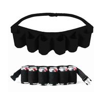 Ceinture à Bière Soda,Ceinture Pour Bière Avec 6 Poches,Ceinture Portable Pour Bière,Ceinture à Bière,Ajustable Ceinture Porte Bouteille De Biere,Ceinture Porte Biere Avec 6 Porte-Gobelets,Noir,1pièce