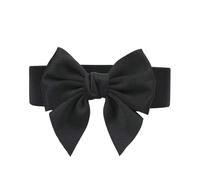 Ceinture À Nœud Noir 1 Pièce, Ceinture Large Pour Femme, Ceinture Décorative De Robe, Ceinture Élastique