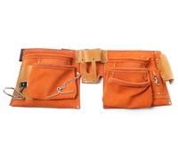 Ceinture à outils - Ceinture durable avec 2 sacs et 10 partitions, idéale pour organiser les outils et faciliter le travail