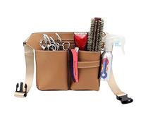 Ceinture à outils de barbier, Ceinture de coiffeur, étui salon, pochette, kit ciseaux coiffure, sac for coiffeurs(Brown)