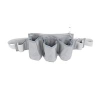 Ceinture à outils de jardin, 6 poches 2 sangles, tissu Oxford imperméable, pochette à outils de jardinage réglable pour le Camping familial en plein air (Grey)