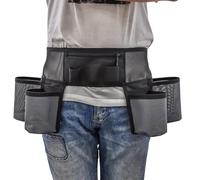 Ceinture à outils de nettoyage - Porte-outils en maille réglable | Pochette à outils de nettoyage de maison avec ceinture de taille, 4 poches, 3 fentes élastiques, pochette de travail pour technicien