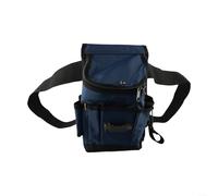 Ceinture à outils en nylon indéchirable avec sangle réglable extra longue pour électriciens, charpentiers et métiers qualifiés (L avec couvercle)