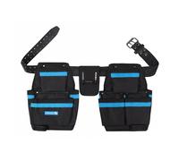 Högert Technik - Ceinture porte-outils 15 poches | Ceinture à outils en polyester pour homme, charpentier, électricien, construction | Noir, taille unique